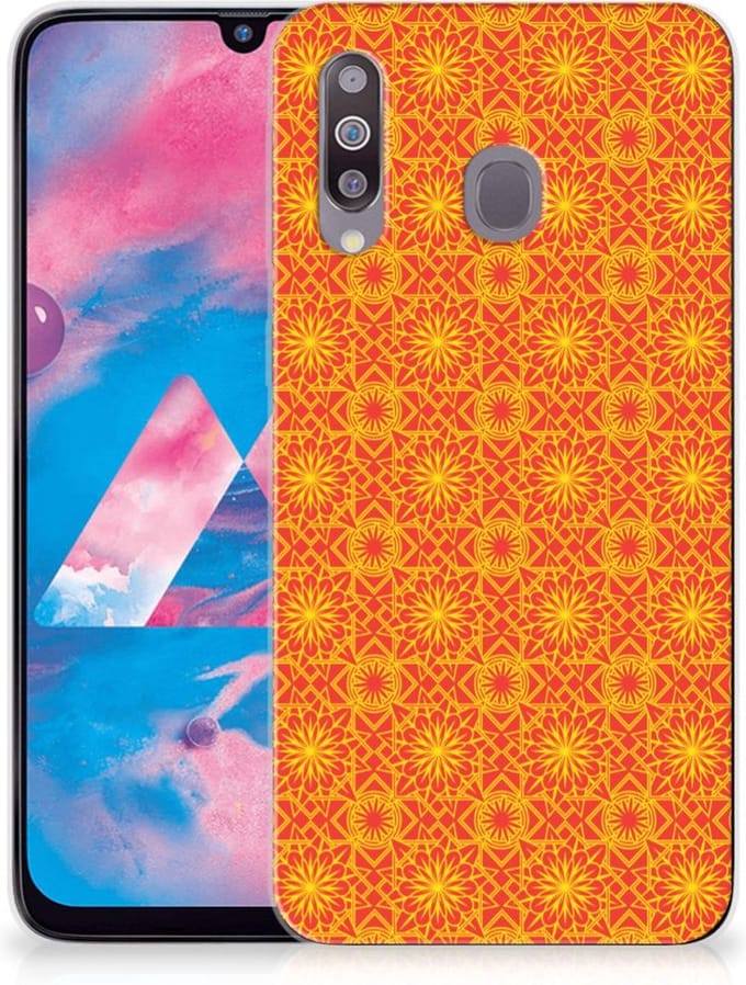 Samsung Galaxy M30 TPU bumper Batik Oranje