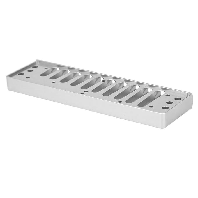 Mondharmonica Kam 10?Gaten Blues Harp Kam Onderdeel voor HOHNER SP20 Aluminiumlegering Mondharmonica zilver
