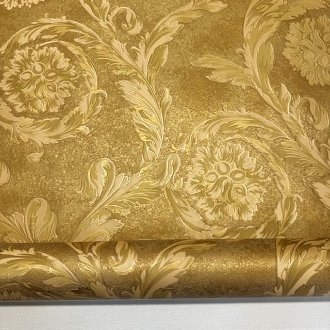 Bloemen behang goud Versace 93588-3