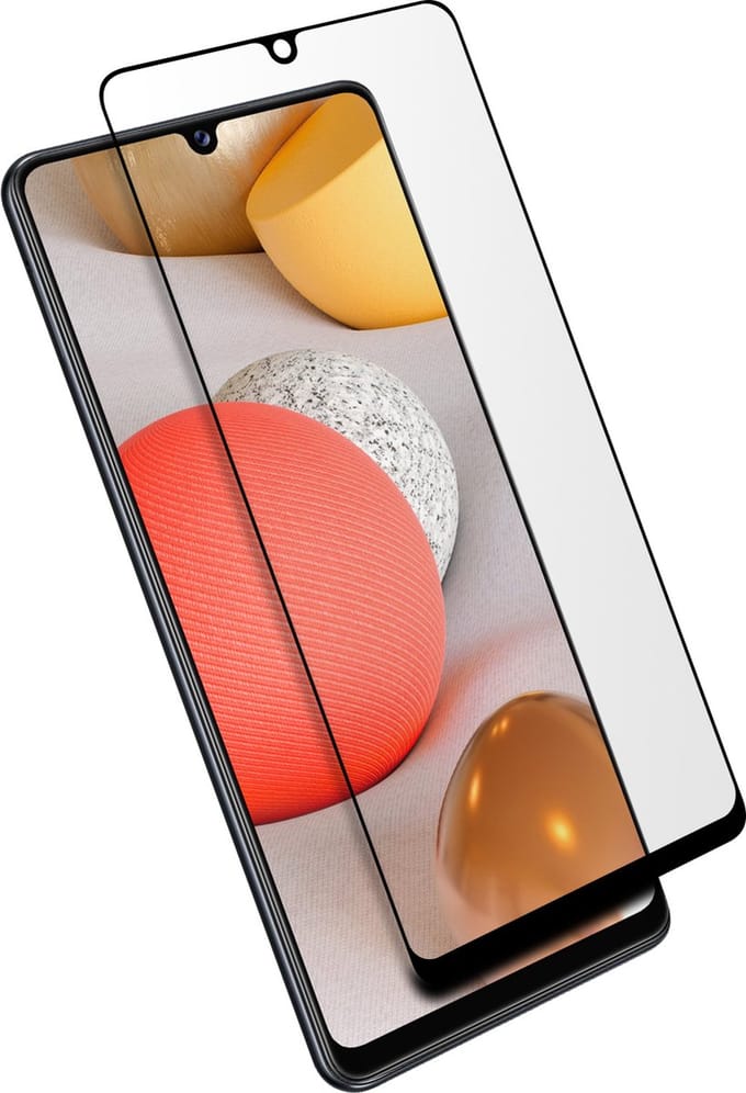 Akashi, Tempered Glass Screenprotector Geschikt voor Samsung Galaxy A42 5G, Zwart