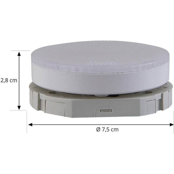 Arcchio LED lamp GX53 8 W, dimbaar, 3.000 K, Ø 7,4 cm