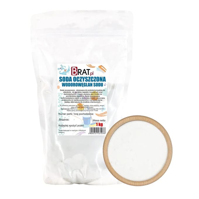 BRAT Natural – Baking Soda – 100% Natuurlijk – Multifunctioneel – Fijn Poeder – 1 kg