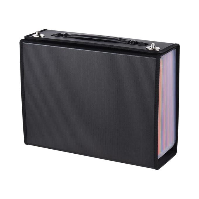 Accordeon Map Organizer 24 Vakken Uitbreidbare Mappen met Omslag A4 Briefformaat Document 24 Pockets Bag gray