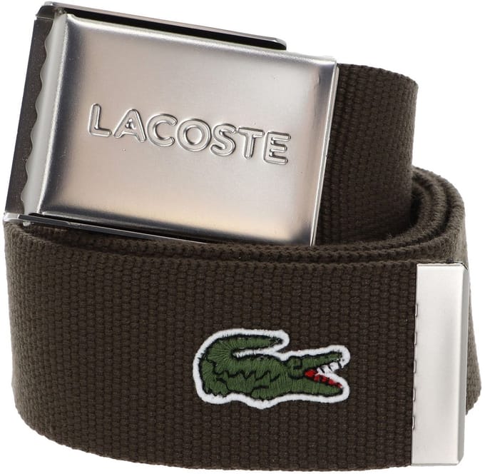 LACOSTE Riem Casual Woven Strap W100 Morel Donkerbruin