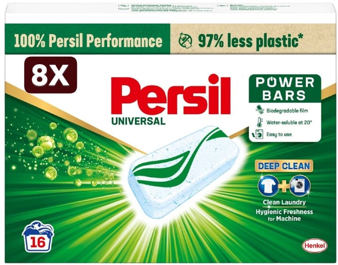 8 x Persil Power Bars - Wasmiddeltabletten - Gekleurde Was - 16 Wasbeurten
