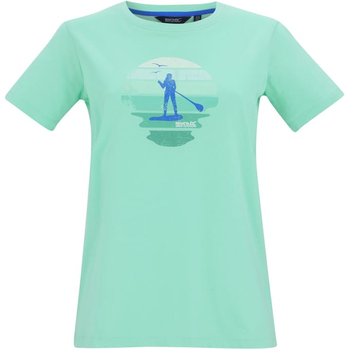 Regatta Dames Filandra VX Sunset Paddleboard T-shirt (IJs Groen)