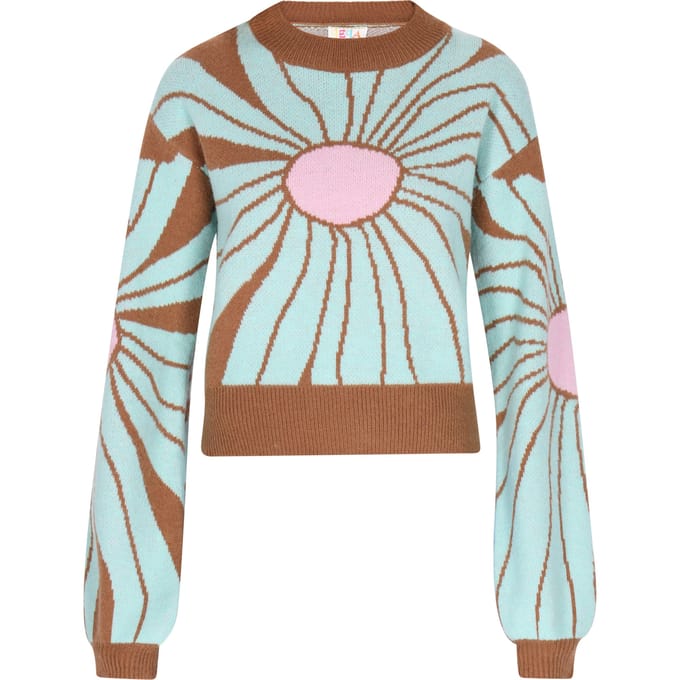 IZIA Jumper Dames Bruin aqua