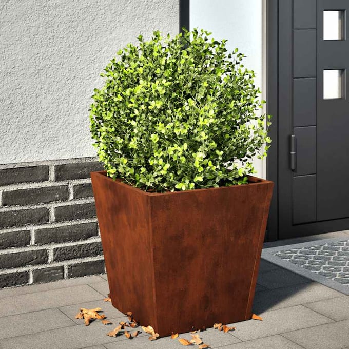vidaXL - Plantenbak - 40x40x40 - cm - weervast - staal