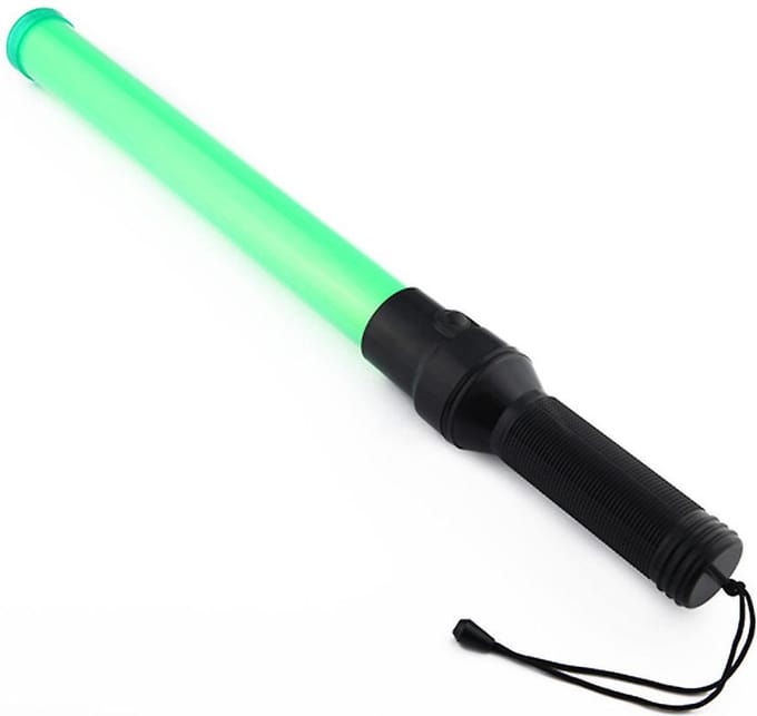 Toortslamp - waarschuwingslicht - oplaadbaar - traffic baton - groen