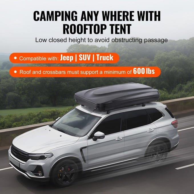 Daktent Harde Schaal 2-3 Persoons Waterdicht voor Jeep SUV Vrachtwagen met Ladder