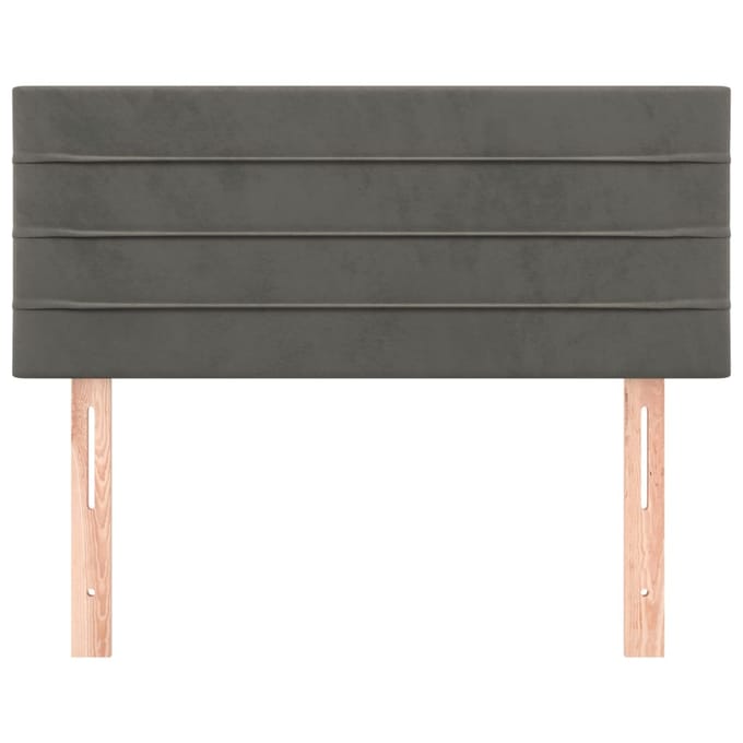 vidaXL - Hoofdbord - 80x5x78/88 - cm - fluweel - donkergrijs