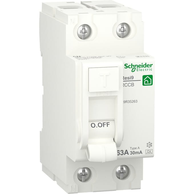 Resi9 63A 30mA Type A RCCB Aardlekautomaat - R9R35263
