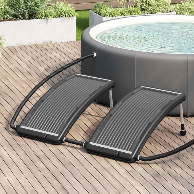 vidaXL Zwembadverwarmingspanelen solar 2 st gebogen 110x65 cm