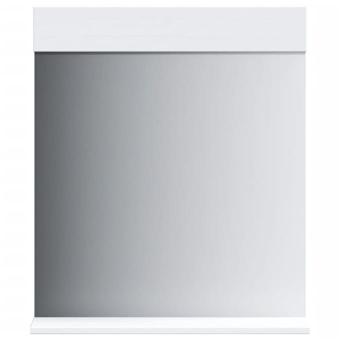 vidaXL - Badkamerspiegel - met - schap - BERG - 60x12x70 - cm - massief - hout - wit