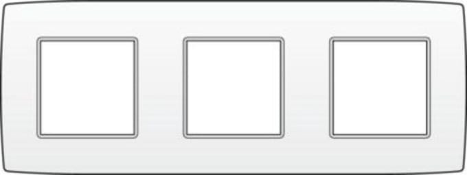 Niko afdekplaat 3V horizontaal original white (101-76700)