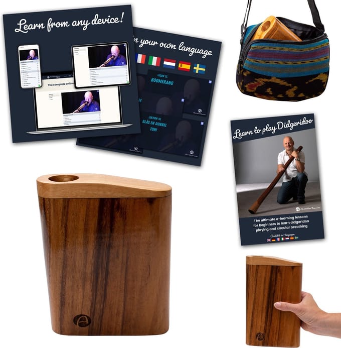 Travel Didgeridoo – Compact Model met Cursus Circular Breathing