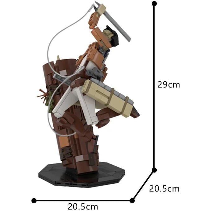 Gobricks MOC Attack on Titan Actiefiguur Levi Ackerman Blokjes Film Bouwstenen gray