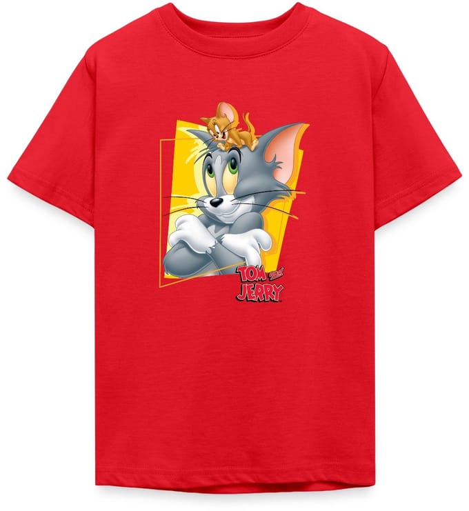 Tom En Jerry Portret T-Shirt Tiener