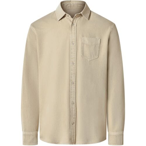 esmara Men Denim heren overhemd (Beige, L)