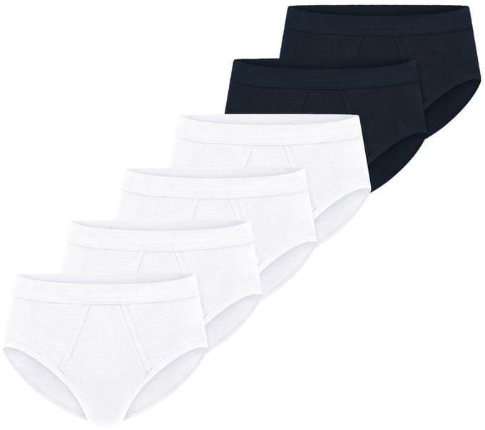 Schiesser Heren slip / onderbroek 6 pack Cotton Essentials fijnrib