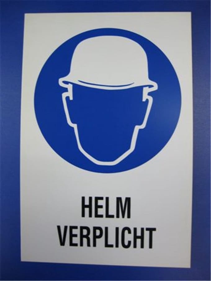 Repko bord "helm verplicht" - 30x20cm