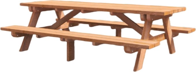 Rockwood® Picknicktafel Hardhout Giant (4,5cm dik) 2.50m