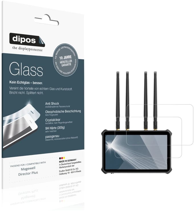 dipos – 2x Pantserfolie geschikt voor Magewell Director Plus | 9H Screenprotector