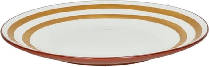Pomax Mykonos plat bord D27cm geel