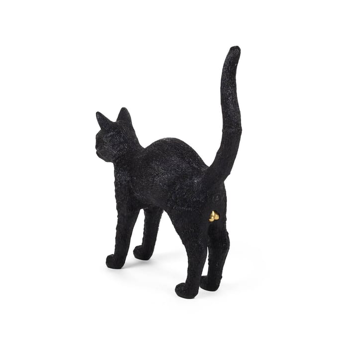 SELETTI LED decoratie-tafellamp Jobby The Cat, zwart
