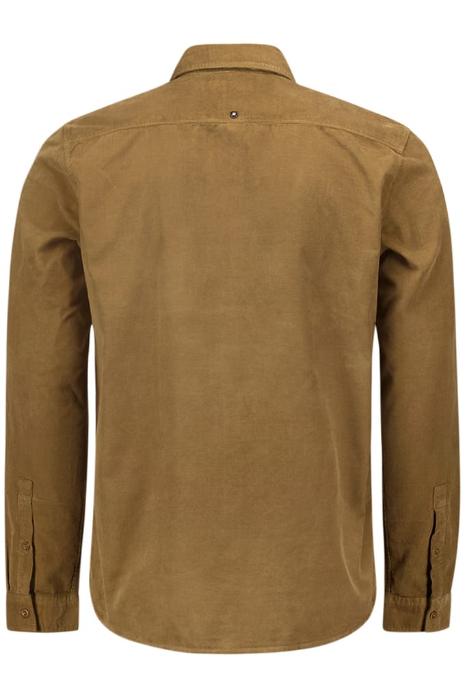 No Excess Shirt Corduroy Solid Taupe Größe: L | Casual hemden Outlet | Herren | Schwarz