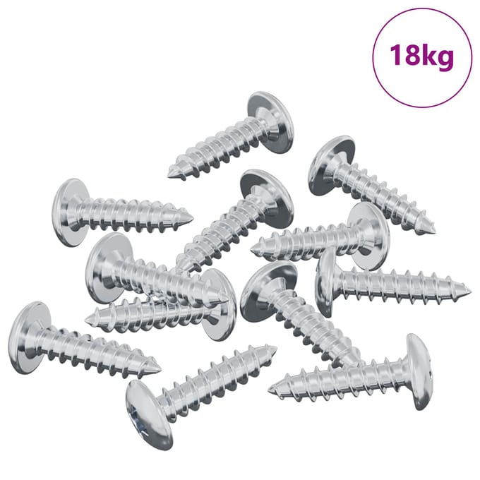 vidaXL - Schroef - 13636 - st - Zilver - M4 - x - 16 - mm - Staal