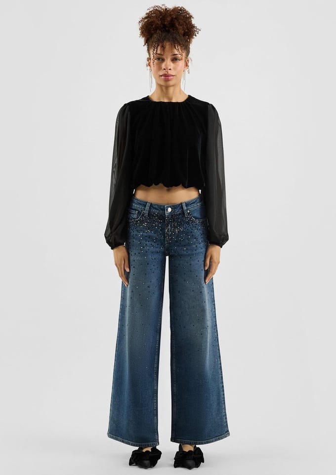 Vrouwen wide leg jeans QS