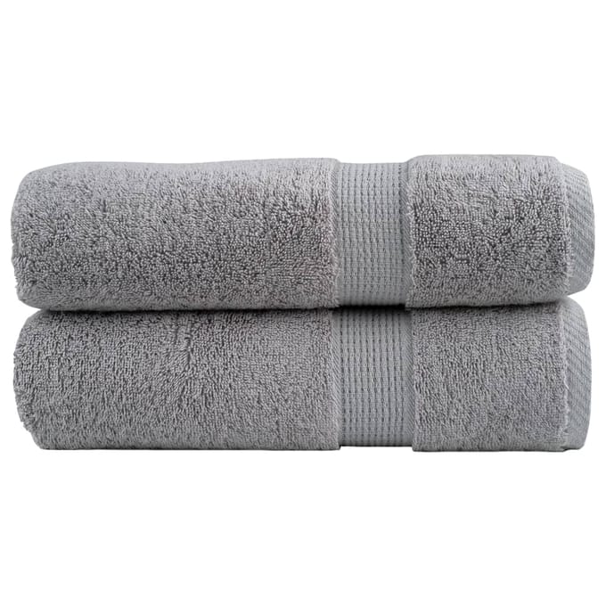 vidaXL - Badhanddoeken - SOLUND - 2 - st - 600 - g/m² - 70x140 - cm - grijs