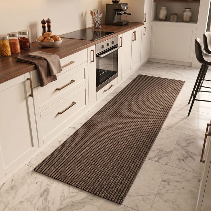 FLOORDIREKT Keukenloper - Tapijtloper - Granada - Beige - 80 x 200 cm