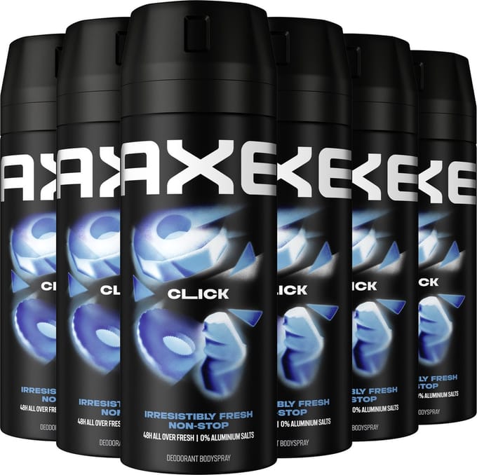 AXE - Deodorant Bodyspray - Click - 6 x 150 ml - Voordeelverpakking