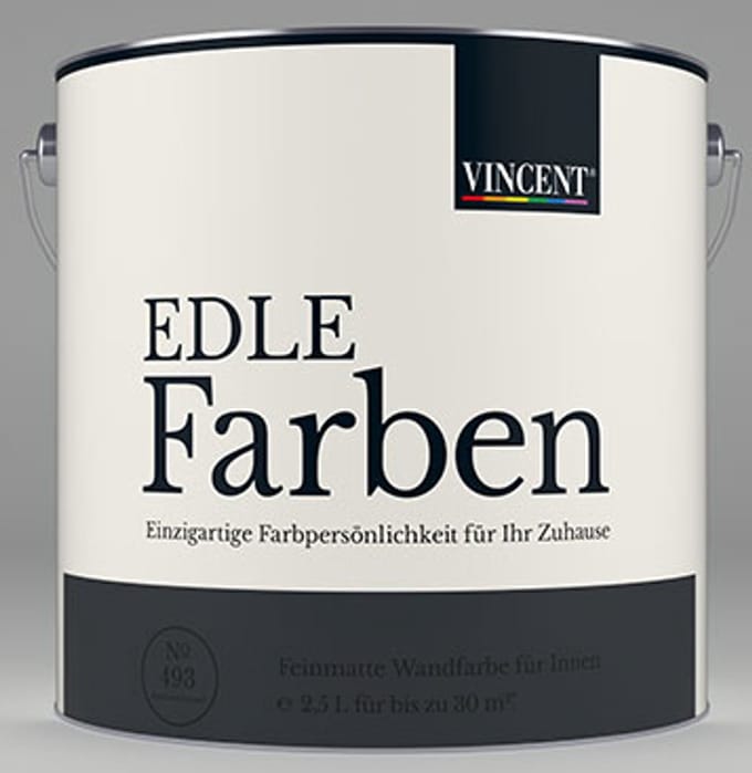 Vincent - Muurverf binnen - Antraciet 2,5 l - geurarm en sneldrogend