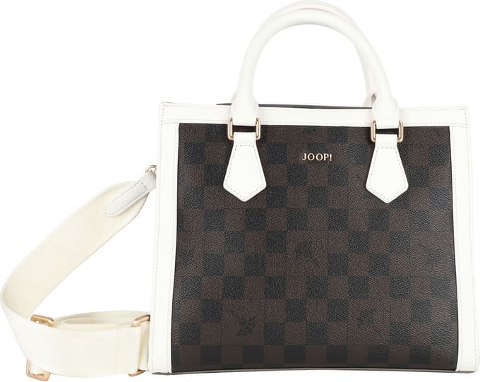 JOOP! Handtas Schoudertas Piazza Edition Ariella Handbag White Donkerbruin