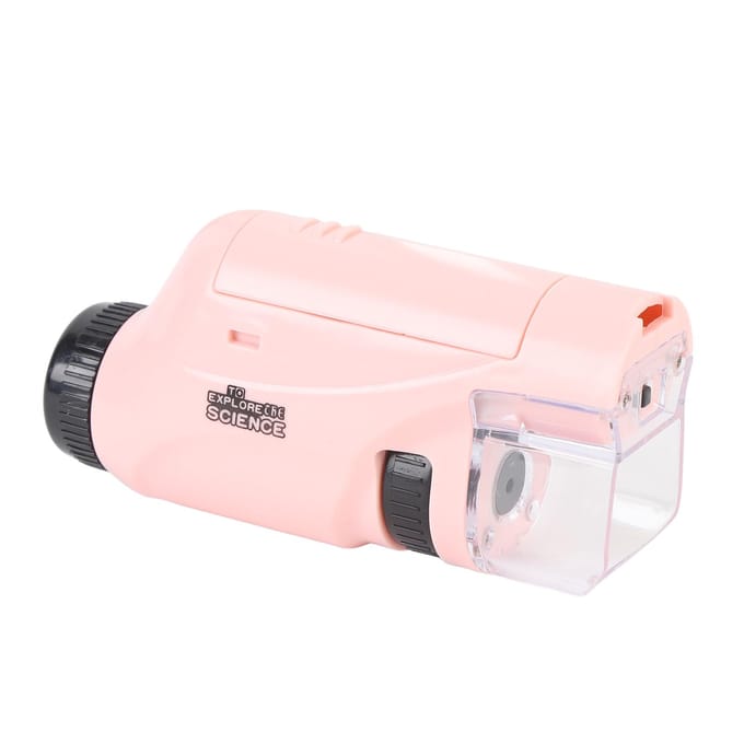 Kinderen Microscoop Kit Draagbare Miniatuur Microscoop Handheld Microscoop Voor Thuis School Buiten roze