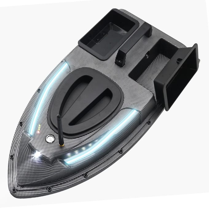 GPS-visboot 500m afstandsbediening aasboot dubbele motor viszoeker 1,5 kg laadondersteuning EU Plug-T zwart