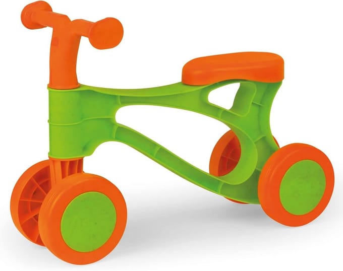 Loopstep voor kinderen - Zitroller - Balans trainen - 4-wiel ontwerp - ca. 48 cm - Groen oranje
