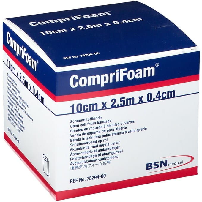 Comprifoam Schuimverband 10 cm x 2.5 m 0.4cm 1 Verband