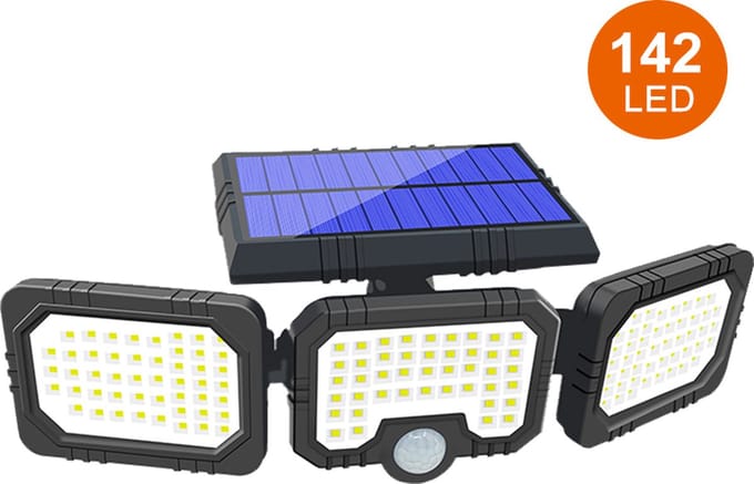 Cahaya Spotlight - Beveiligingsverlichting - Solar - 2023 model - wit licht - Security Light op zonne-energie -
