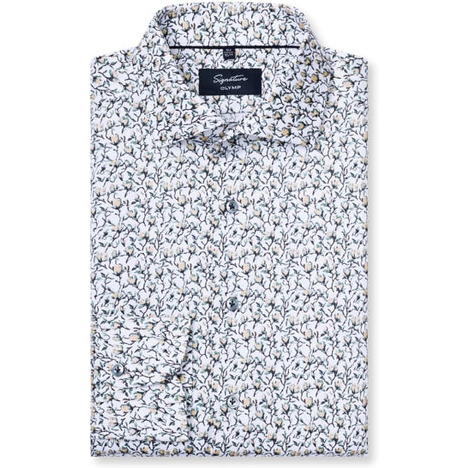 OLYMP Signature Overhemd, Tailored Fit, Signature Kent, Wit