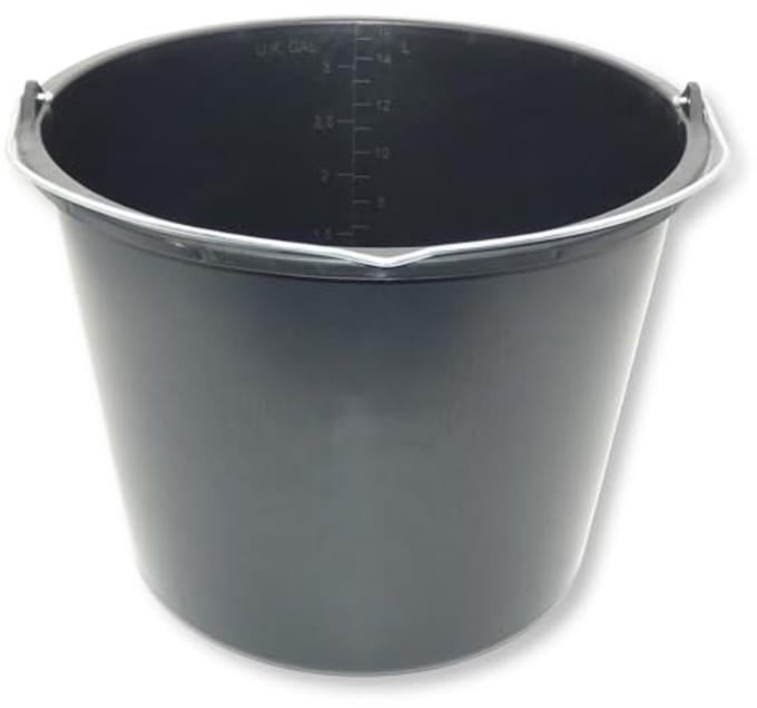 Stabiele Bouwemmer 16 Liter met Handvat en Schaalverdeling