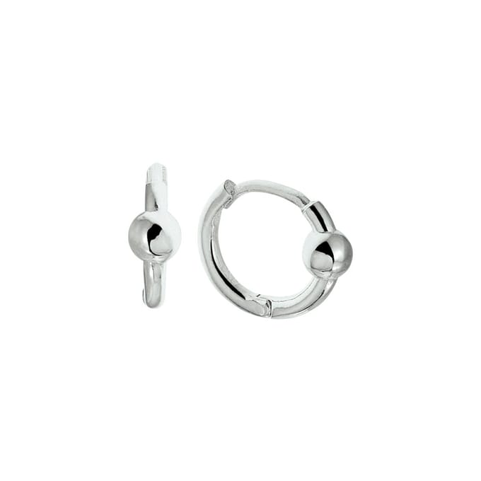 Zilver Gerhodineerd Klapoorringen Bolletjes 1332678