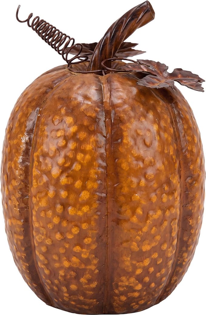 Clayre & Eef Decoratie Pompoen Oranje Metaal Herfst decoratie