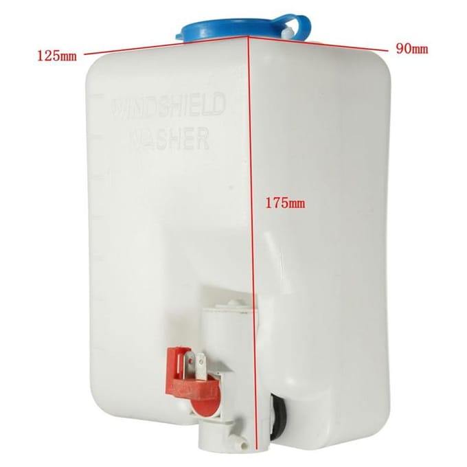 Kit de bouteille de pompe de réservoir de lave-glace 12V 1,8 l avec ensemble d'accessoires de Jets de tuyau gray