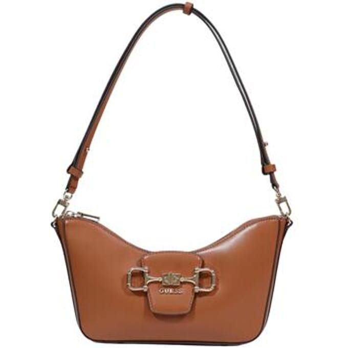 GUESS schoudertas Janie Convertible Shoulder Bag Cognac bruine