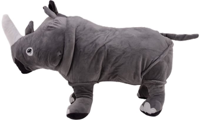 Pluche neushoorn knuffel 50 cm speelgoed knuffeldier.