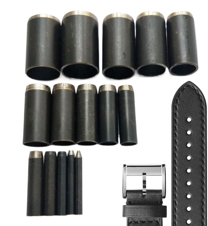 Leerpons Set - Gereedschap Set - Projecten Afwerken - 15 Maten Inclusief - 1-15 mm Gat - Metaal